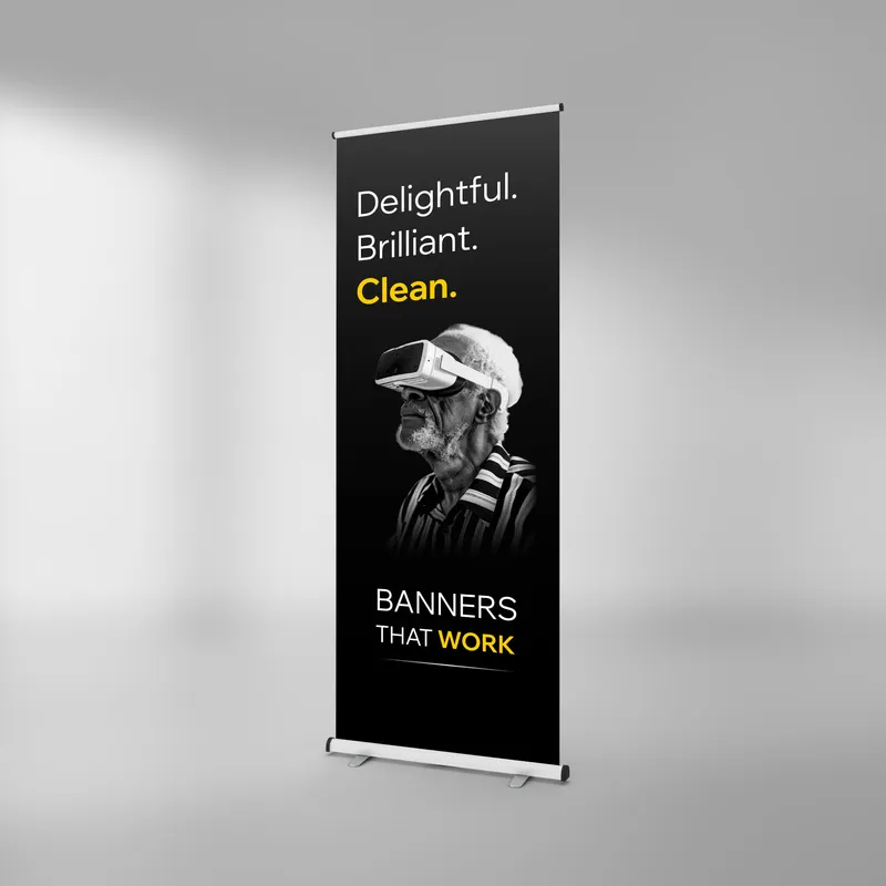 Kapture pull-up banner in the 2025 identity