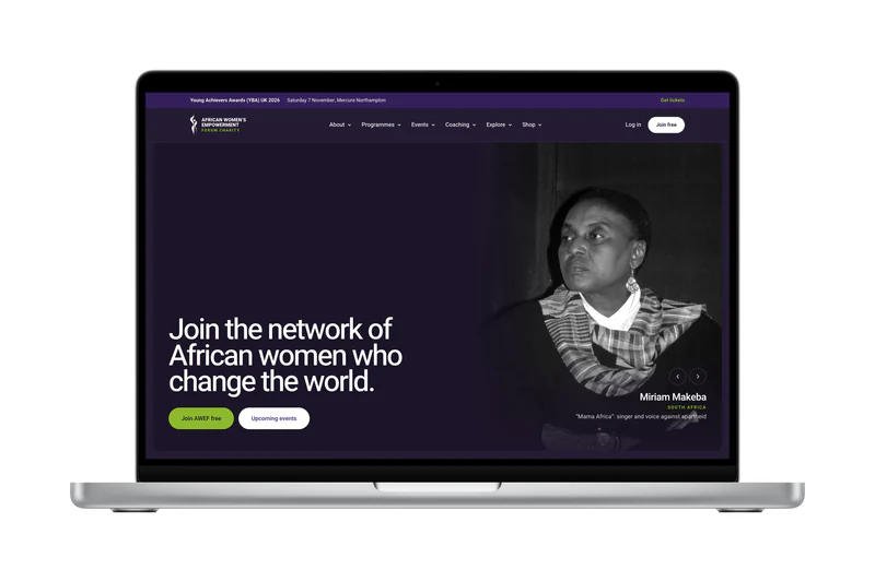 AWEF Charity on a laptop