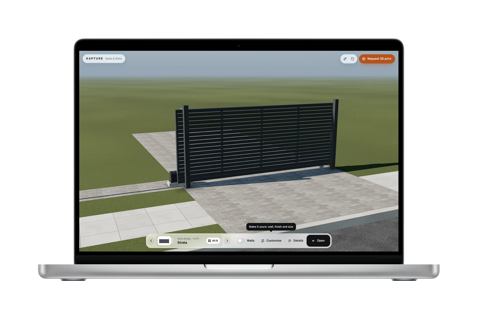 Kapture Gates, shown on a laptop