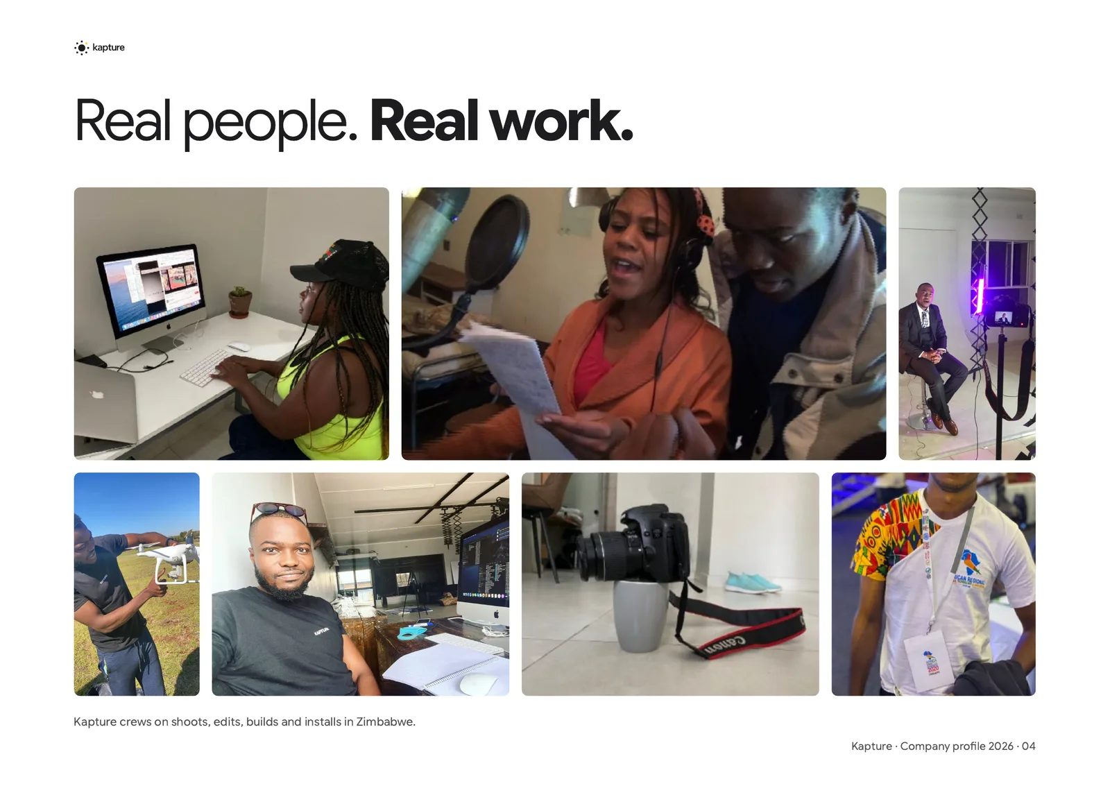 Profile page: Real people. Real work.