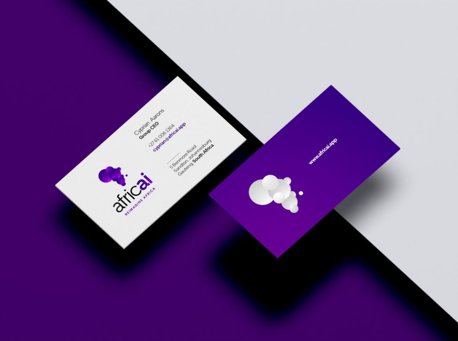 Africa AI identity on business cards