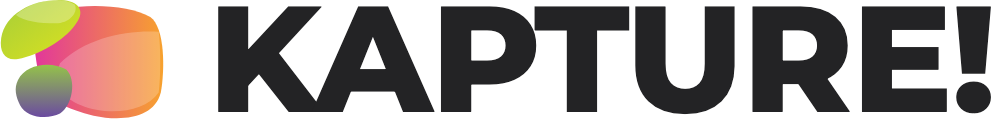 The KAPTURE! pebbles logo, c. 2016