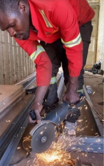 Welding steel for a container build